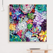 Load image into Gallery viewer, Succulent Plant 30*30cm (canvas) full round drill diamond painting