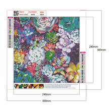 Load image into Gallery viewer, Succulent Plant 30*30cm (canvas) full round drill diamond painting
