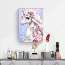 Load image into Gallery viewer, Horn Horse Girl 30*40cm (canvas) full round drill diamond painting