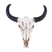 Load image into Gallery viewer, Resin Longhorn Cow Skull Head Wall Decorations Ornament 3D Figurines Crafts