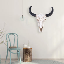 Load image into Gallery viewer, Resin Longhorn Cow Skull Head Wall Decorations Ornament 3D Figurines Crafts