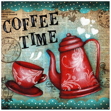 Load image into Gallery viewer, Coffee Time 30*30cm (canvas) full round drill diamond painting
