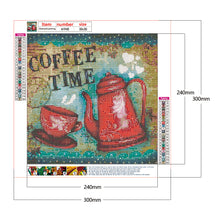 Load image into Gallery viewer, Coffee Time 30*30cm (canvas) full round drill diamond painting