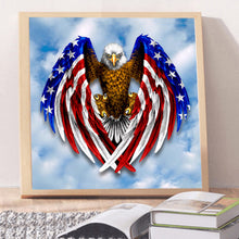 Load image into Gallery viewer, American Flag Eagle 30*30cm (canvas) full round drill diamond painting