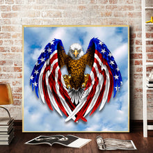 Load image into Gallery viewer, American Flag Eagle 30*30cm (canvas) full round drill diamond painting