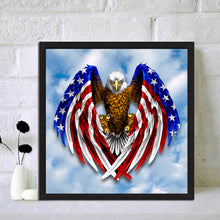 Load image into Gallery viewer, American Flag Eagle 30*30cm (canvas) full round drill diamond painting