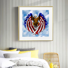 Load image into Gallery viewer, American Flag Eagle 30*30cm (canvas) full round drill diamond painting
