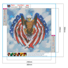 Load image into Gallery viewer, American Flag Eagle 30*30cm (canvas) full round drill diamond painting