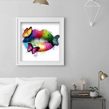 Load image into Gallery viewer, Graffiti Lip 30*30cm (canvas) full round drill diamond painting