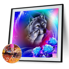 Load image into Gallery viewer, Animals Wolf Mother and Son 30*30CM(canvas) full round drill diamond painting