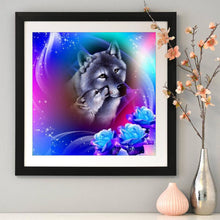 Load image into Gallery viewer, Animals Wolf Mother and Son 30*30CM(canvas) full round drill diamond painting