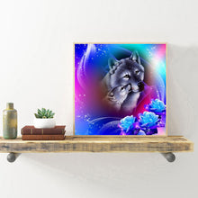 Load image into Gallery viewer, Animals Wolf Mother and Son 30*30CM(canvas) full round drill diamond painting