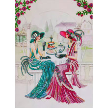 Load image into Gallery viewer, Diamond Painting - Partial Special Shaped - Noble woman (30*40cm)