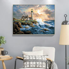 Load image into Gallery viewer, Diamond Painting - Full Round - Seaside lighthouse (60*50CM)