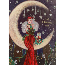 Load image into Gallery viewer, Diamond Painting - Special Shaped - Lady Sit In Moon