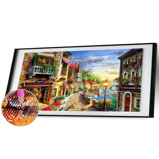 Diamond Painting - Full Round - Sunset street view (80*40CM)