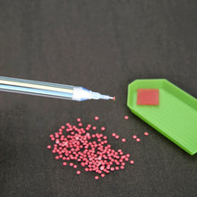 Load image into Gallery viewer, Battery Powered Lighted Point Drill Pen Diamond Painting DIY Tools Silver