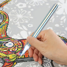 Load image into Gallery viewer, Battery Powered Lighted Point Drill Pen Diamond Painting DIY Tools Silver