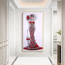 Load image into Gallery viewer, Diamond Painting - Special Shaped - Red Dress Angel (30*60cm)