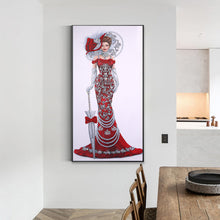 Load image into Gallery viewer, Diamond Painting - Special Shaped - Red Dress Angel (30*60cm)