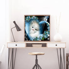 Load image into Gallery viewer, Shining Cat 30*30cm(canvas) full round drill diamond painting