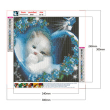 Load image into Gallery viewer, Shining Cat 30*30cm(canvas) full round drill diamond painting