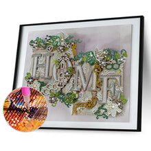 Load image into Gallery viewer, Word 40*30cm(canvas) beautiful special shaped drill diamond painting