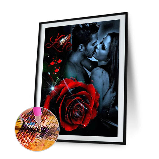 Rose Lover 30*40cm(canvas) full round drill diamond painting