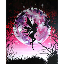 Load image into Gallery viewer, Fairy Under Moon 30*40cm(canvas) full round drill diamond painting
