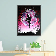 Load image into Gallery viewer, Fairy Under Moon 30*40cm(canvas) full round drill diamond painting