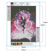 Load image into Gallery viewer, Fairy Under Moon 30*40cm(canvas) full round drill diamond painting