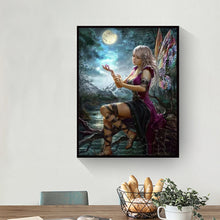 Load image into Gallery viewer, Fairy Under Moon 30*40cm(canvas) full round drill diamond painting