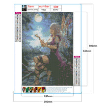 Load image into Gallery viewer, Fairy Under Moon 30*40cm(canvas) full round drill diamond painting