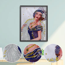 Load image into Gallery viewer, Diamond Painting - Partial Special Shaped - Noble woman (30*40cm)