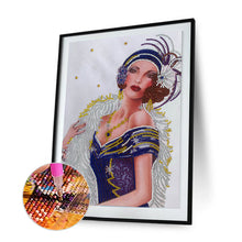 Load image into Gallery viewer, Diamond Painting - Partial Special Shaped - Noble woman (30*40cm)
