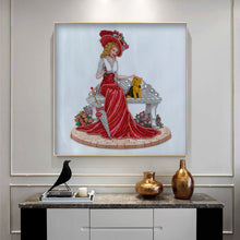 Load image into Gallery viewer, Diamond Painting - Partial Special Shaped - Dress lady (35*35cm)