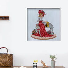 Load image into Gallery viewer, Diamond Painting - Partial Special Shaped - Dress lady (35*35cm)