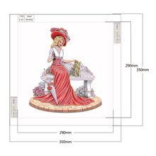 Load image into Gallery viewer, Diamond Painting - Partial Special Shaped - Dress lady (35*35cm)