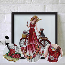Load image into Gallery viewer, Diamond Painting - Partial Special Shaped - Dress lady (35*35cm)