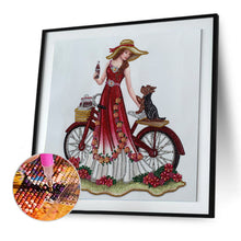 Load image into Gallery viewer, Diamond Painting - Partial Special Shaped - Dress lady (35*35cm)