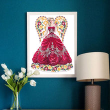 Load image into Gallery viewer, Diamond Painting - Partial Special Shaped - Wing dress ladies (30*40cm)
