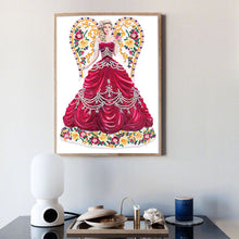 Load image into Gallery viewer, Diamond Painting - Partial Special Shaped - Wing dress ladies (30*40cm)