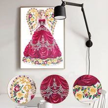 Load image into Gallery viewer, Diamond Painting - Partial Special Shaped - Wing dress ladies (30*40cm)