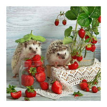 Load image into Gallery viewer, Fruit Hedgehog 30*30cm(canvas) full round drill diamond painting