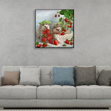 Load image into Gallery viewer, Fruit Hedgehog 30*30cm(canvas) full round drill diamond painting