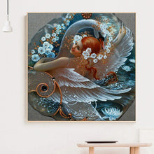 Load image into Gallery viewer, Swan Girl 30*30cm(canvas) full round drill diamond painting