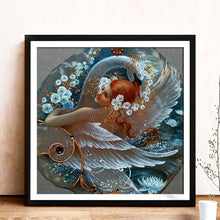 Load image into Gallery viewer, Swan Girl 30*30cm(canvas) full round drill diamond painting