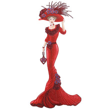 Load image into Gallery viewer, Diamond Painting - Partial Special Shaped - Lady in red dress (30*60cm)