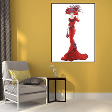 Load image into Gallery viewer, Diamond Painting - Partial Special Shaped - Lady in red dress (30*60cm)