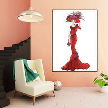 Load image into Gallery viewer, Diamond Painting - Partial Special Shaped - Lady in red dress (30*60cm)